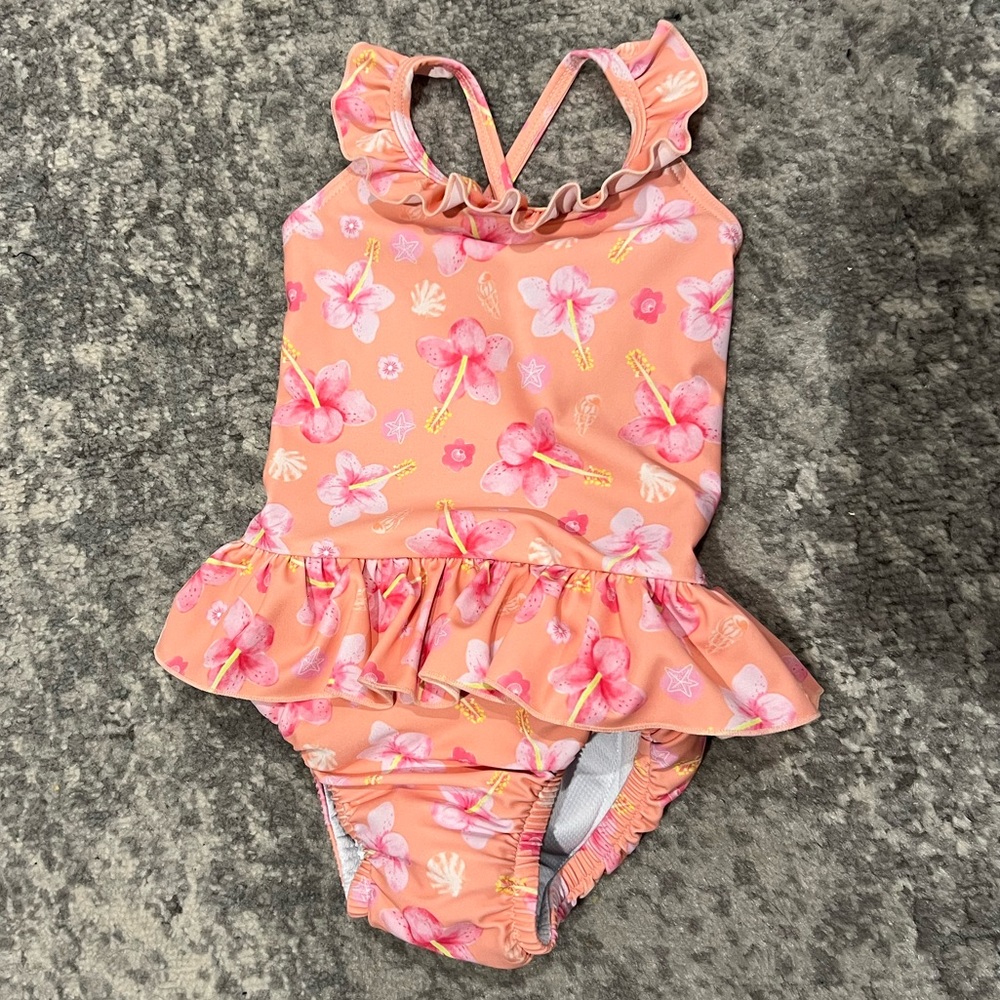 Green Sprouts One-Piece Swimsuit with Built in Reusable Swim Diaper 18 months